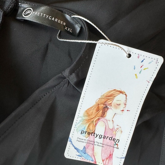 Long black dress, elegant and sexy - Picture 5 of 5